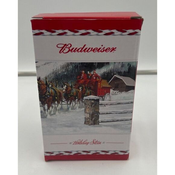 Budweiser Holiday Stein 2010 Clydesdale Dashing Through The Snow - Picture 9 of 11